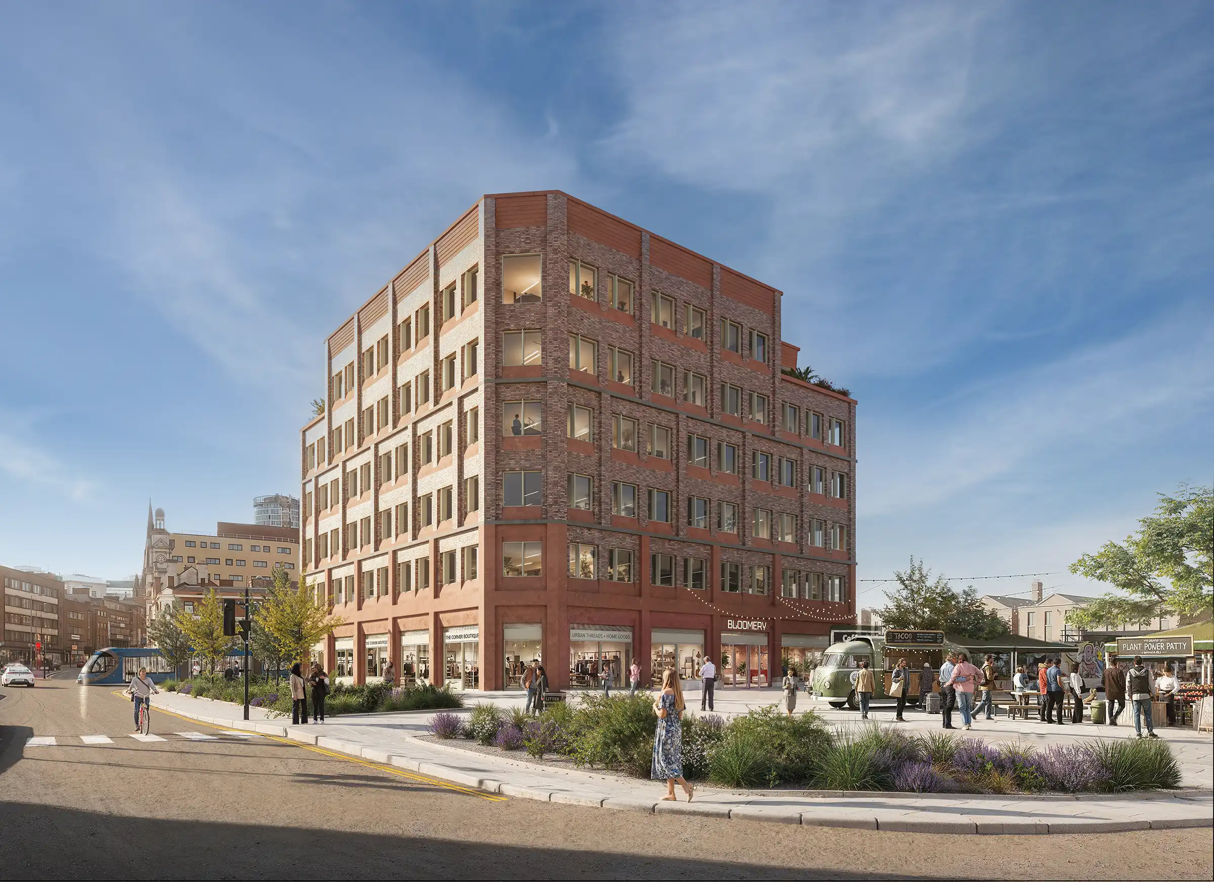 CGI view from Digbeth High Street of Bloomery